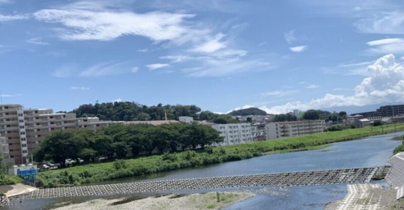 浅川ふれあい橋からの景色